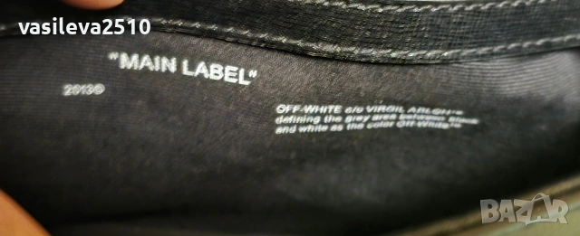 Off-White оригинална дамска лимитирана чанта от естествена кожа , снимка 11 - Чанти - 53892808