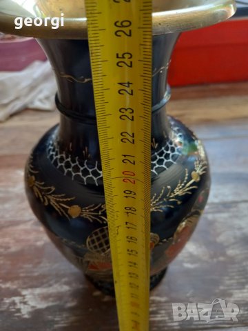 Гравирана месингова ваза, снимка 10 - Вази - 37292107
