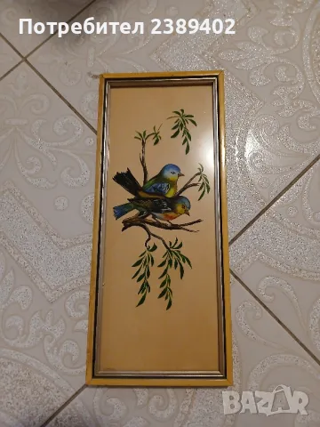 Ретро картина с врабчета 6лв