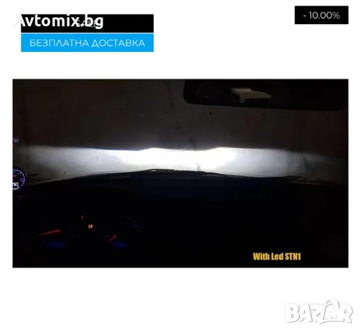 Н11 LED xenon крушки, модел STN1 за 10-24V, 65W, Canbus 6000K, комплект, БЕЗПЛАТНА ДОСТАВКА, снимка 5 - Аксесоари и консумативи - 49674286