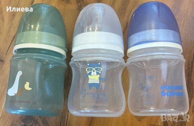Пластмасови и стъклени шишета бебе, снимка 2 - Прибори, съдове, шишета и биберони - 53736388