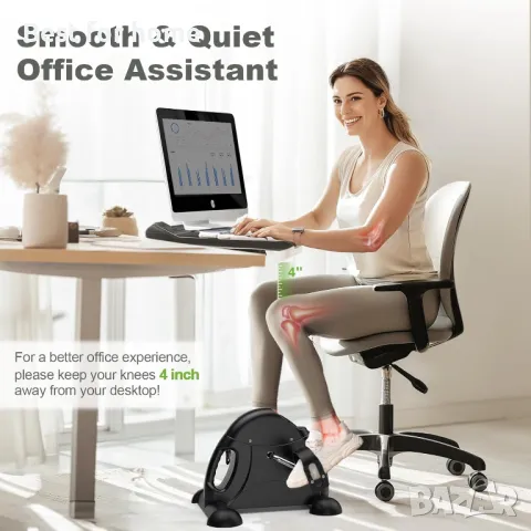 Мини велоергометър, тренажор с педали за велосипед, снимка 5 - Фитнес уреди - 49638358