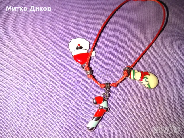 Гривна талисман емайл нова коледни мотиви, снимка 2 - Гривни - 50303896