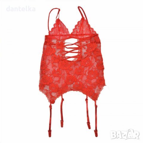 Секси корсет с жартиер, чорапи, прашки и лента, еротично бельо, секси бельо, снимка 6 - Бельо - 39234474