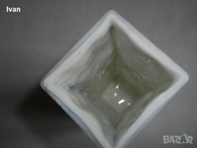 Ваза Стъкло Мурано Цветно-20см Височина-Квадратна 6х6 см-Нова, снимка 14 - Вази - 39814422