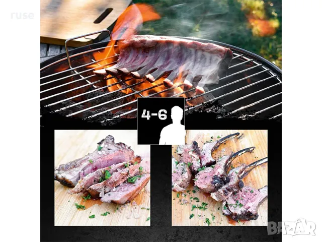 НОВИ! Барбекю с капак LANDMANN за дървени въглища 44х50хH70см, снимка 4 - Барбекюта - 48778261