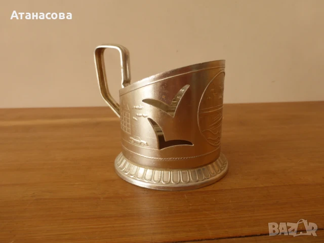 Руски подстакани 6 бр сервиз златисти "Горький" 1980 г, снимка 5 - Антикварни и старинни предмети - 50730098