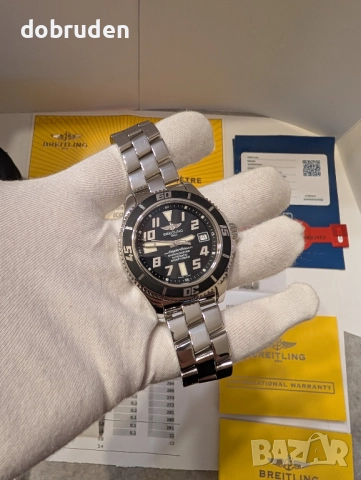 Промо! Breitling SuperOcean Steelfish 42mm A17364 Black diver часовник