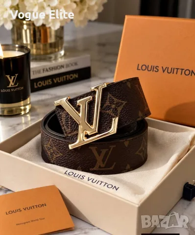 колан от естествена кожа Louis Vuitton 