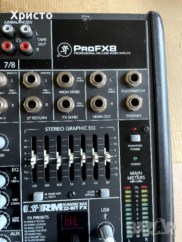 Аудио миксер Mackie ProFX8, снимка 4 - Ресийвъри, усилватели, смесителни пултове - 54353679