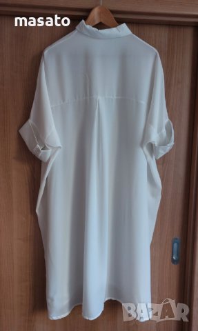 ELLA - бяла рокля/риза овърсайз, снимка 2 - Рокли - 40535636