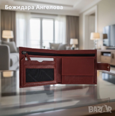 Луксозен кожен портфейл , снимка 2 - Портфейли, портмонета - 52505549