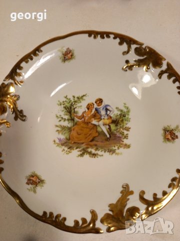 порцеланови чинии с позлата Ромео и Жулиета полски порцелан Wawel   6/4, снимка 5 - Чинии - 44464705