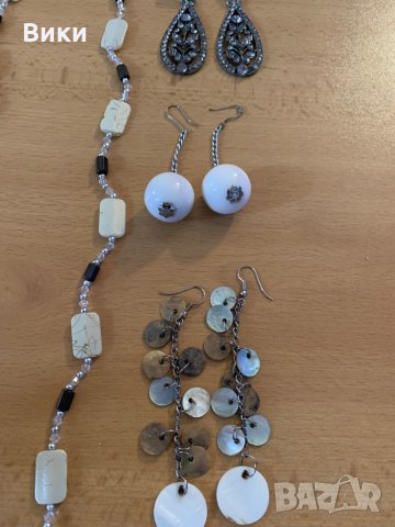 Обеци гердан лот бижута, снимка 2 - Обеци - 29348611