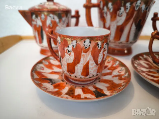 порцеланов сервиз за чай Кутани Япония, снимка 2 - Сервизи - 50409281