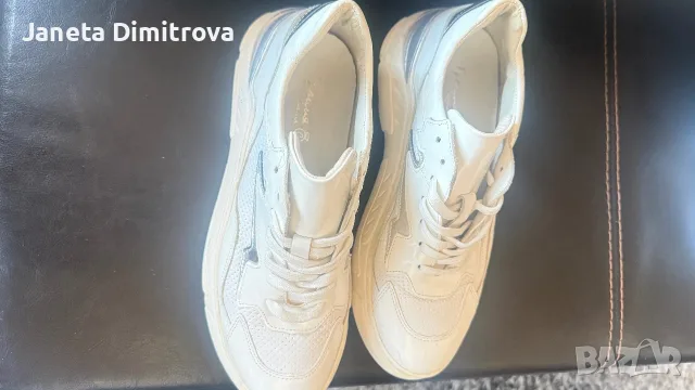 Кожени маратонки  бели, снимка 2 - Маратонки - 56333709