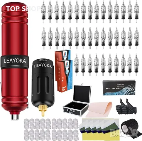 Нов Безжичен Тату професионален Комплект - Ротационен Молив + Аксесоари