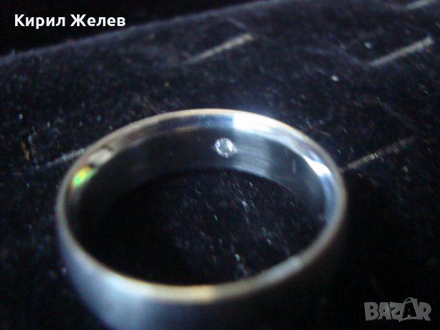 СТОМАНЕН ПРЪСТЕН с ОТВЪТРЕ ВГРАДЕН СКЪПОЦЕНЕН КАМЪК МНОГО ОРИГИНАЛЕН ТИП ХАЛКА 19695, снимка 13 - Пръстени - 32101929