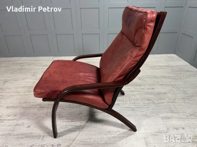 Датско кожено кресло Stouby Д1124, снимка 5 - Дивани и мека мебел - 55980124