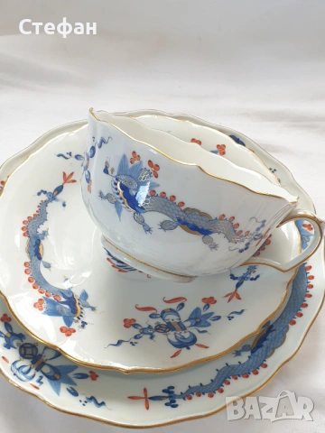 Порцеланов комплект Майсен, снимка 3 - Антикварни и старинни предмети - 54307186
