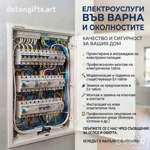 Електротехник Варна - Ел. Табла, Инсталации, Ключове и Контакти - Безплатен Оглед