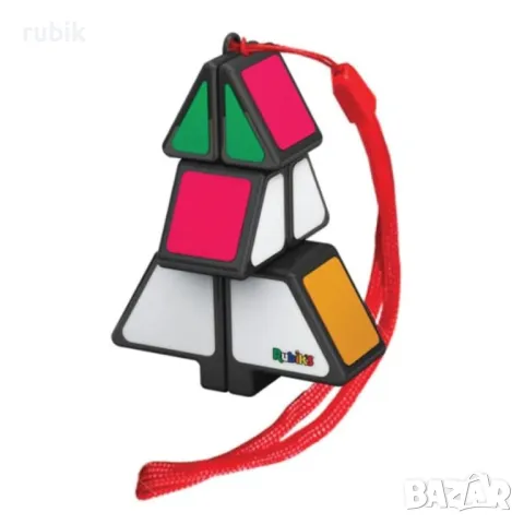 Оригинален магически пъзел Rubik's Christmas Tree 1x2x3 - С цветни пластини, снимка 4 - Игри и пъзели - 47518355