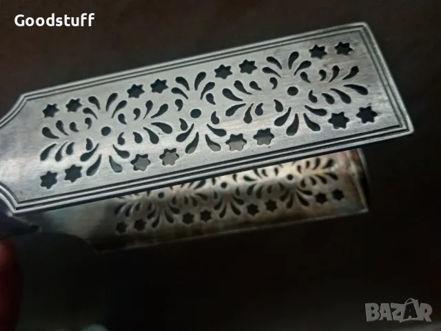 Стара щипка 1890г,за аспержи посребрена,маркировки, снимка 3 - Антикварни и старинни предмети - 49945098