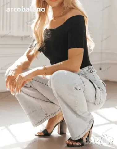 Дамски дънки с много джобове от пран деним, 3цвята , снимка 12 - Дънки - 48083698