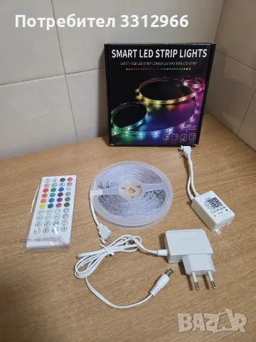 Чисто нова Смарт LED лента (Smart LED Strip Lights). Тип и размер: RGB LED лента тип SMD 5050 с