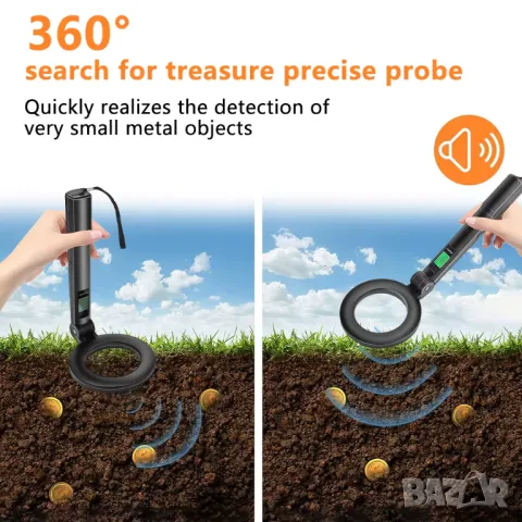 Металотърсач, Металдетектор, Метал детектор, малък,  златотърсач, за злато, сребро, пинпойнтер , снимка 2 - Други инструменти - 50051999