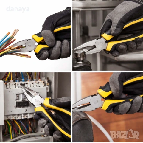 6544 Клещи комбинирани 8” (200 мм) с гумирани дръжки, снимка 2 - Клещи - 54063205