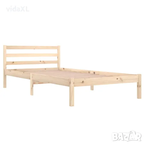 vidaXL Рамка за легло, бор масив, 100х200 см, снимка 3 - Спални и легла - 56148065