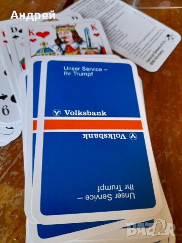 Стари карти за игра Volksbank, снимка 4 - Други ценни предмети - 42796485