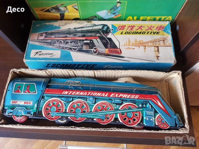 Стара китайска тенекиена играчка локомотив MF-804., снимка 6 - Колекции - 42031043
