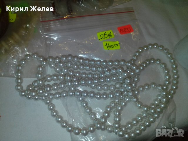 БЕЛИ ПЕРЛИ РЕТРО СТИЛ ГЕРДАН ОГЪРЛИЦА КОЛИЕ 13833, снимка 4 - Колиета, медальони, синджири - 29636705
