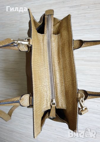 оригинална Coccinelle бежова кожена чанта налична, снимка 8 - Чанти - 35290188