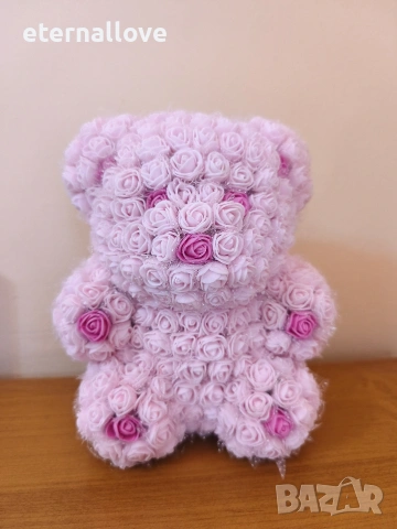 Страхотен подарък за любим човек - Мече от розички, снимка 4 - Изкуствени цветя - 53107804