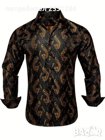 Нова мъжка елегантна жълта риза , черна риза, размер  М/Л , размер M/L, снимка 13 - Ризи - 52116518