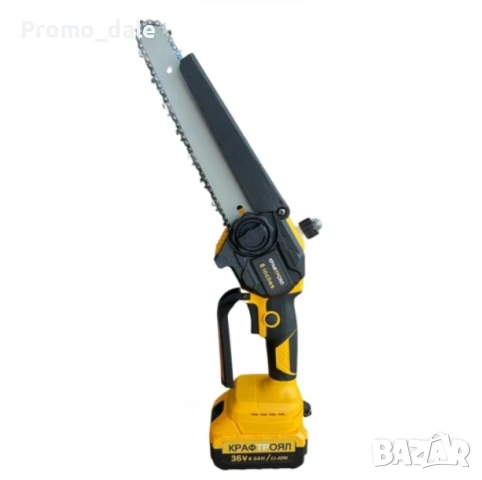 Акумулаторен мини верижен трион 20 см шина с автоматично смазване, с LED дисплей 36V 8Ah + 2 вериги, снимка 2 - Градинска техника - 51232895