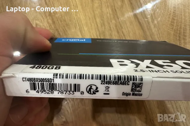 Чисто ново SSD Crucial BX500 480GB, снимка 3 - Твърди дискове - 48453786