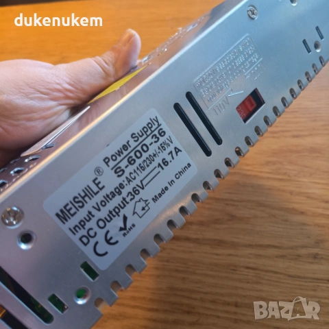 Захранващ блок 36V 600W – DC 16.6A, индустриален SMPS, снимка 8 - Друга електроника - 53382399