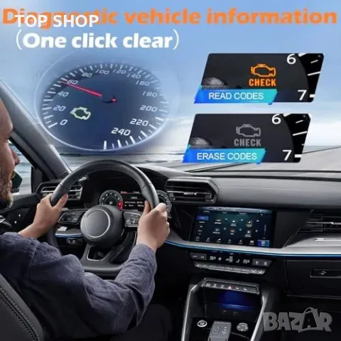 Нов Професионален OBD2 четец на кодове с 10 функции и тест на батерията, снимка 7 - Друга електроника - 49945121