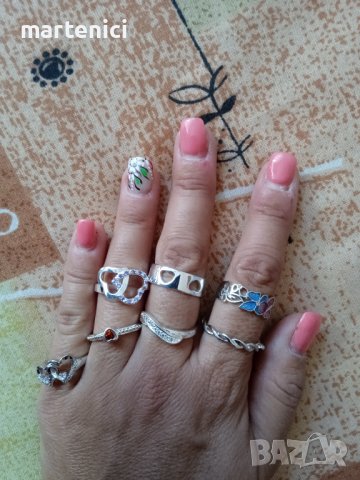 Нов, сребърен пръстен тип халка