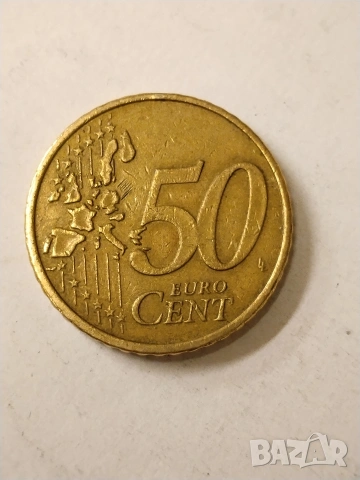 Монета от 50 евро цента , снимка 2 - Нумизматика и бонистика - 54224958