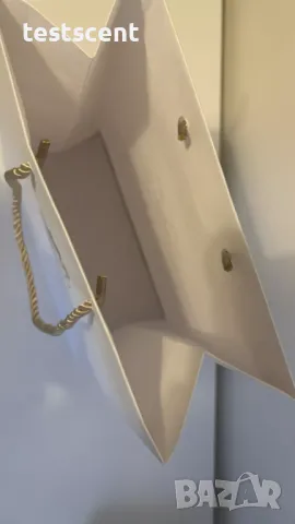 Празна бутикова подаръчна торба Creed - бяла 31x21cm торбичка, снимка 9 - Чанти - 34662623