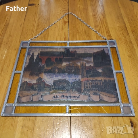 Стъклена картина с калаен обков/витраж