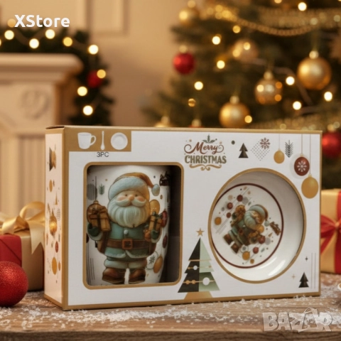 Коледна керамична чаша с капак и лъжица – уют за всяка сутри, снимка 7 - Чаши - 52571612