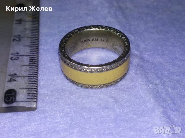 МАРКОВ ЕМАЙЛИРАН ФЕШЪН АРТ СРЕБЪРЕН ПРЪСТЕН СРЕБРО S 925 ALE 54 на ПАНДОРА PANDORA Тип ХАЛКА 40644, снимка 9 - Пръстени - 42613783