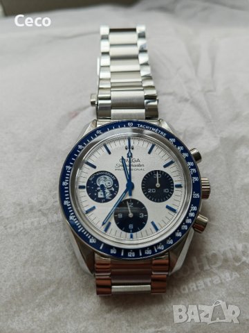 Omega Speedmaster Silver Snoopy 50th anniversary Edition chronograph , снимка 10 - Мъжки - 44225843