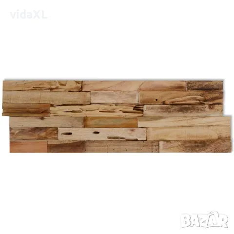 vidaXL Стенни облицовъчни панели 10 бр 1,03 м² рециклирано дърво тик, снимка 7 - Облицовки - 56146831